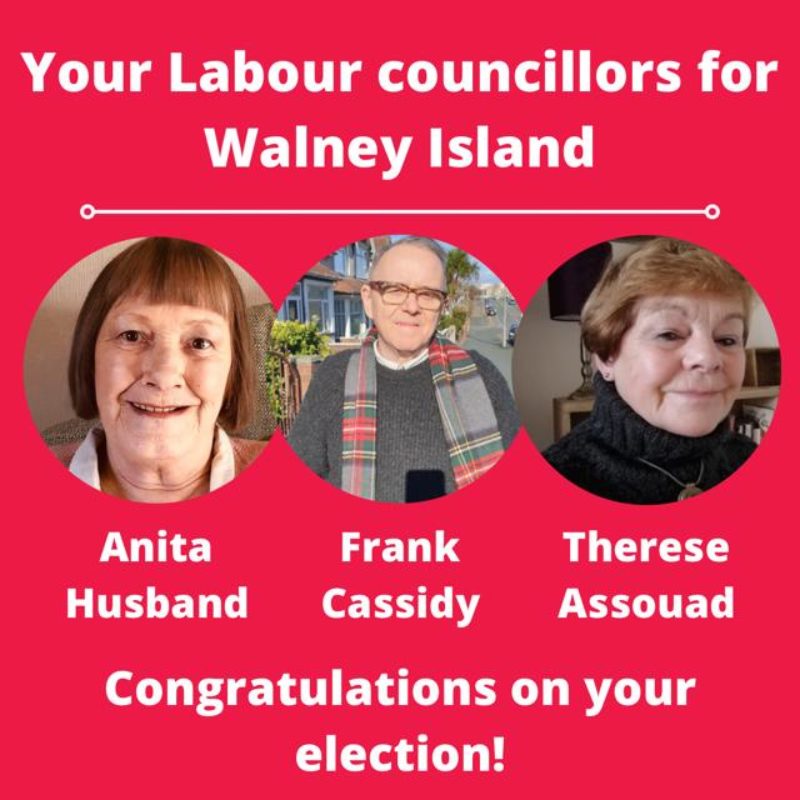 WALNEY ISLAND: Therese Assouad, Frank Cassidy & Anita Husband